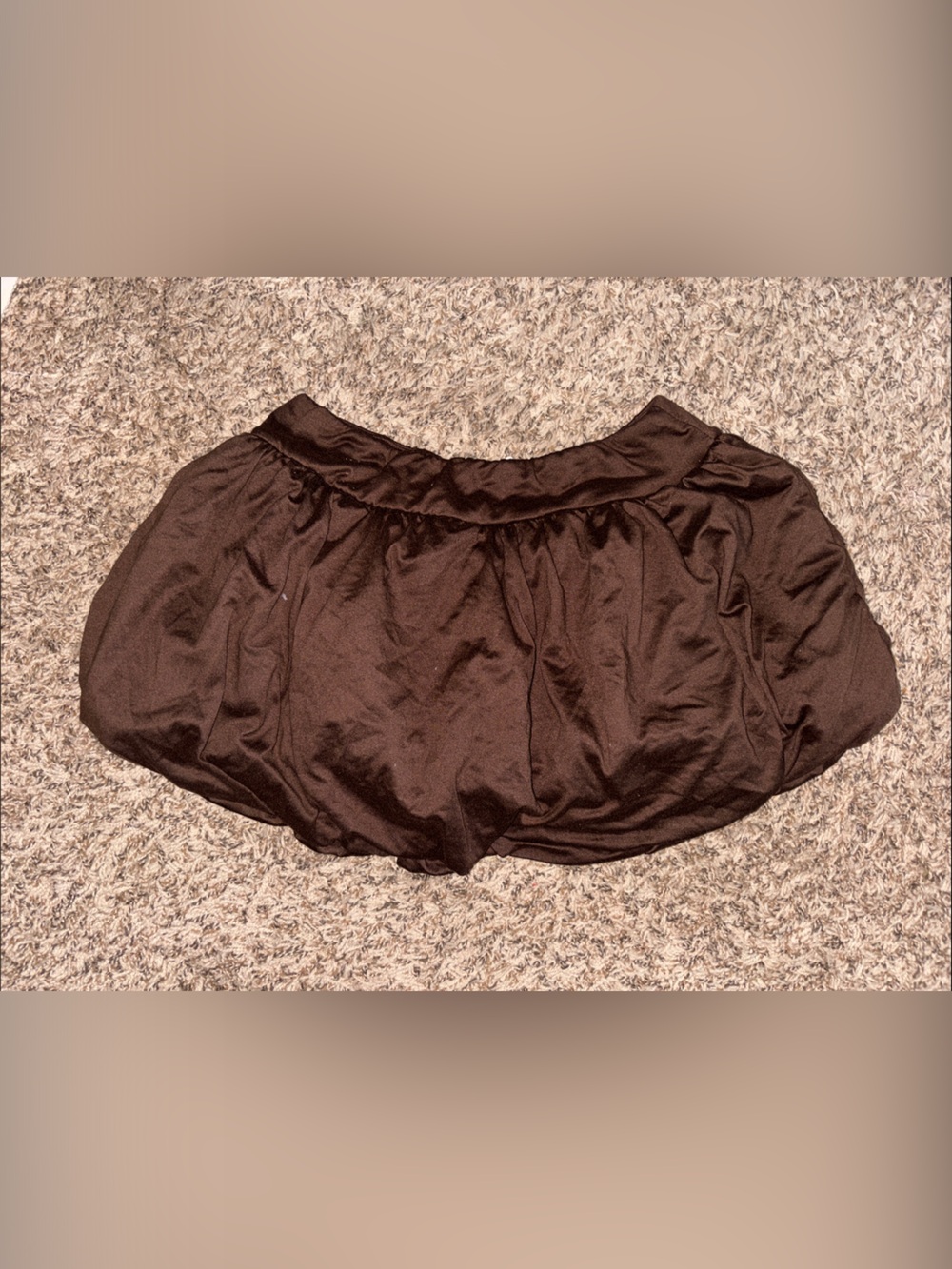 Women's Brown Maxi Skirt with Elastic Waist